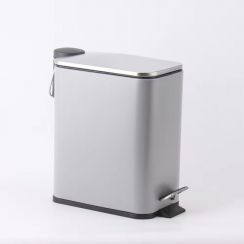 4PCS Bathroom Rectangular Trash Can with thin Lid Step Foot Pedal