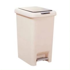 8PCS Press Type And Foot Pedal Plastic Trash Can With Locking Lid