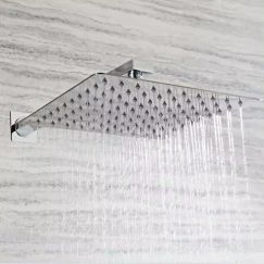 2PCS Large Stainless Steel Rainfall Showerhead Waterfall 